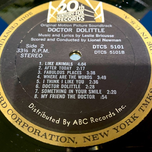 DOCTOR DOLITTLE VTG 1967 ORIGINAL MOTION PICTURE SOUNDTRACK VINYL RECORD & BOOK - Picture 13 of 16